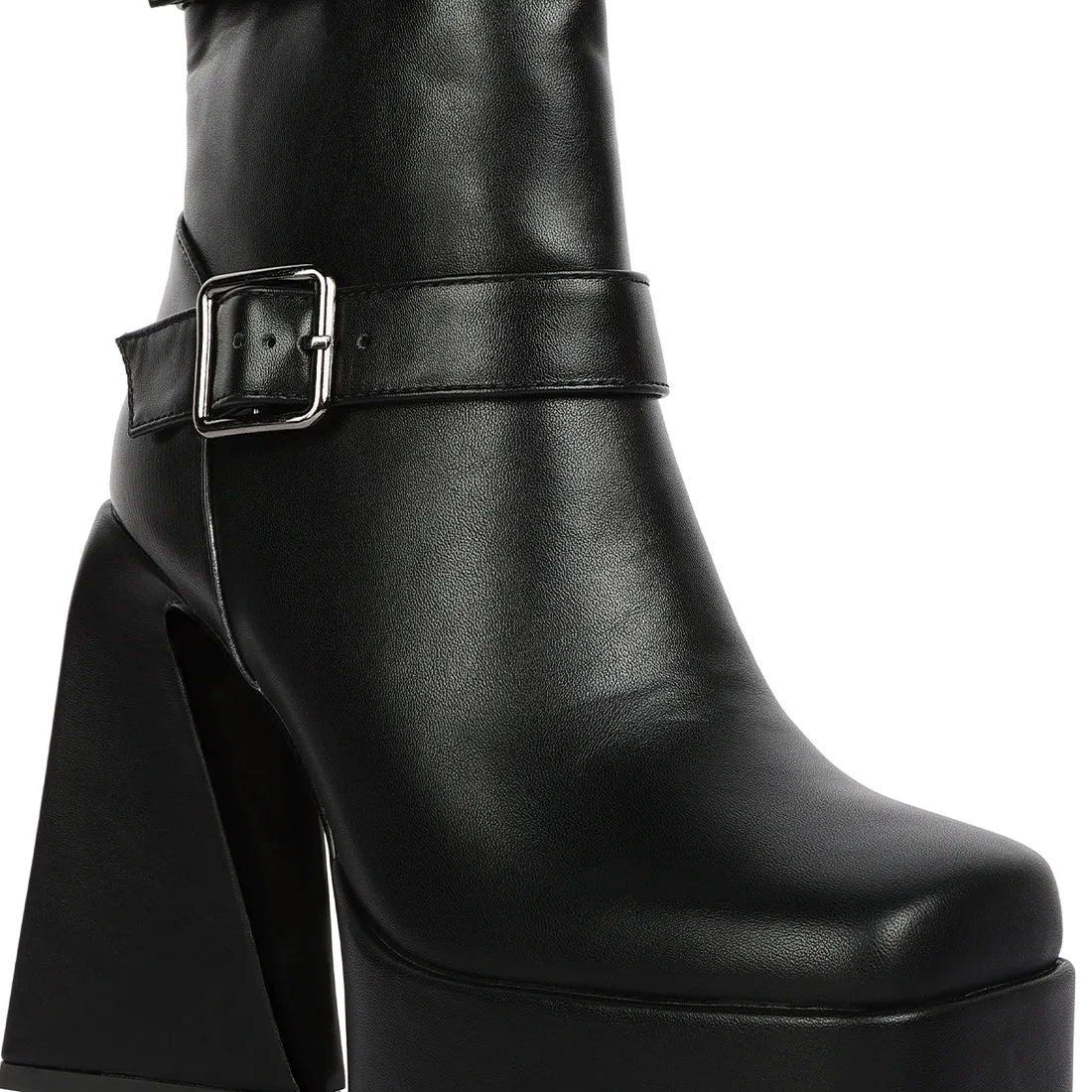 High Platform Heel Ankle Boot