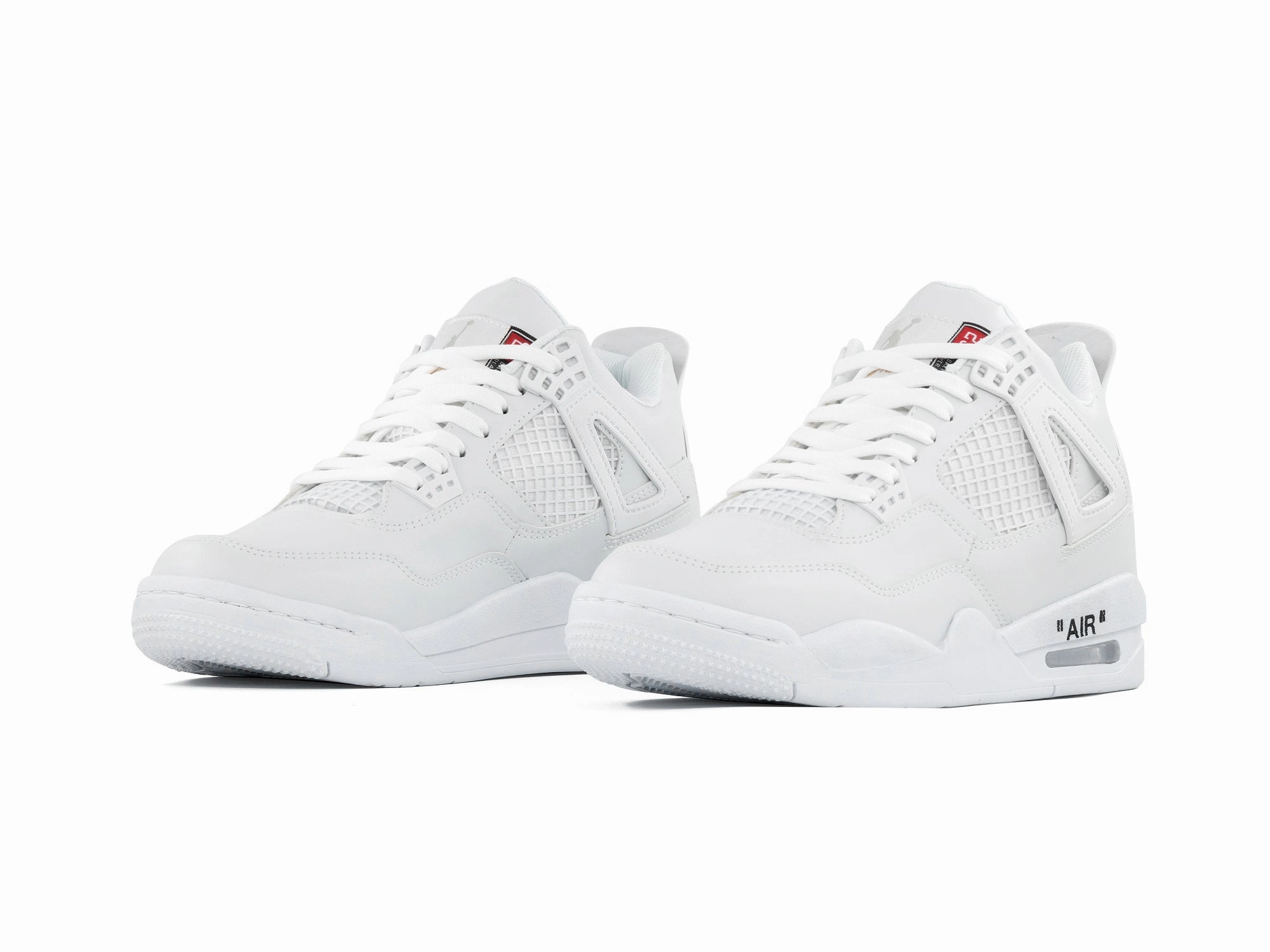 Tenis Retro 4 Blanco Total Knit Fabric Comfort Ankle