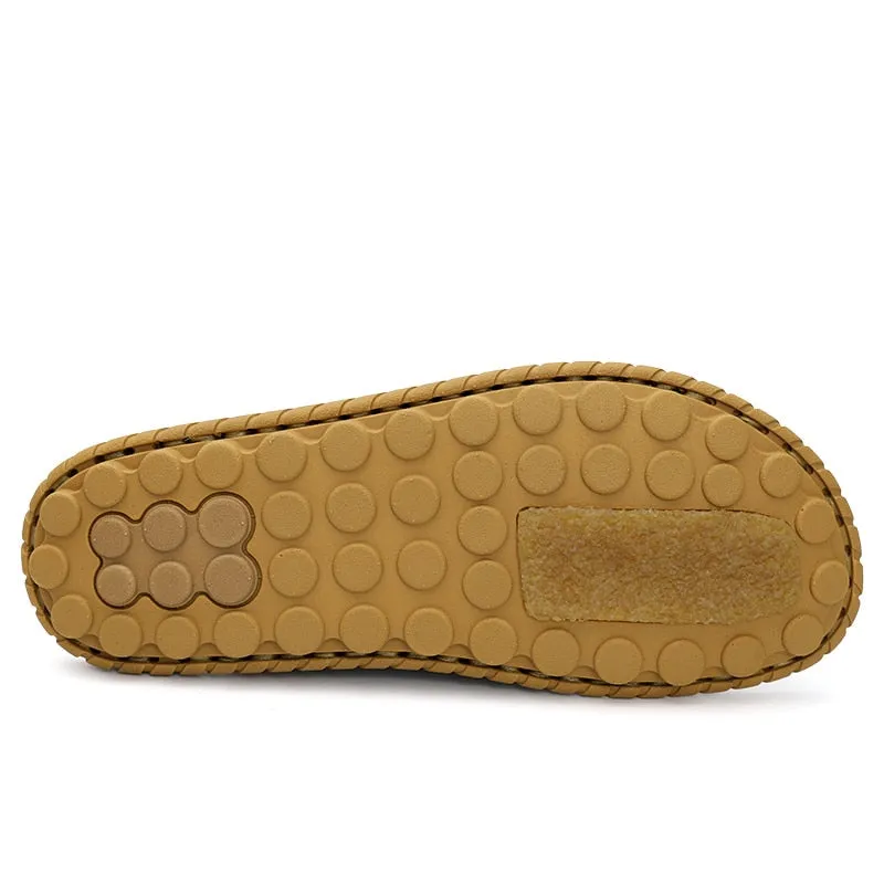 Hnzxzm Summer Genuine Leather Men's Slippers Breathable Slip-On Sandals Men Casual Beach Shoes Outdoor flip flop Big Size 38-47