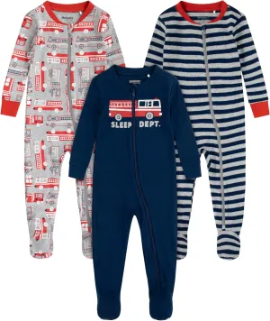 Huggies Unisex Baby 3-pack Footed Coverall Pajamas