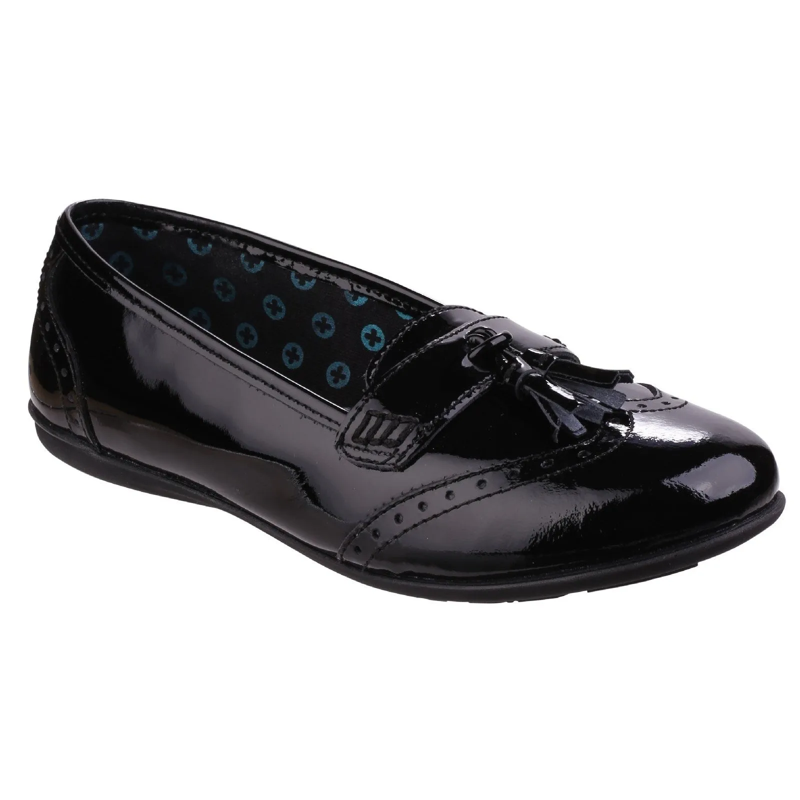 Hush Puppies Esme Junior Patent School Shoe