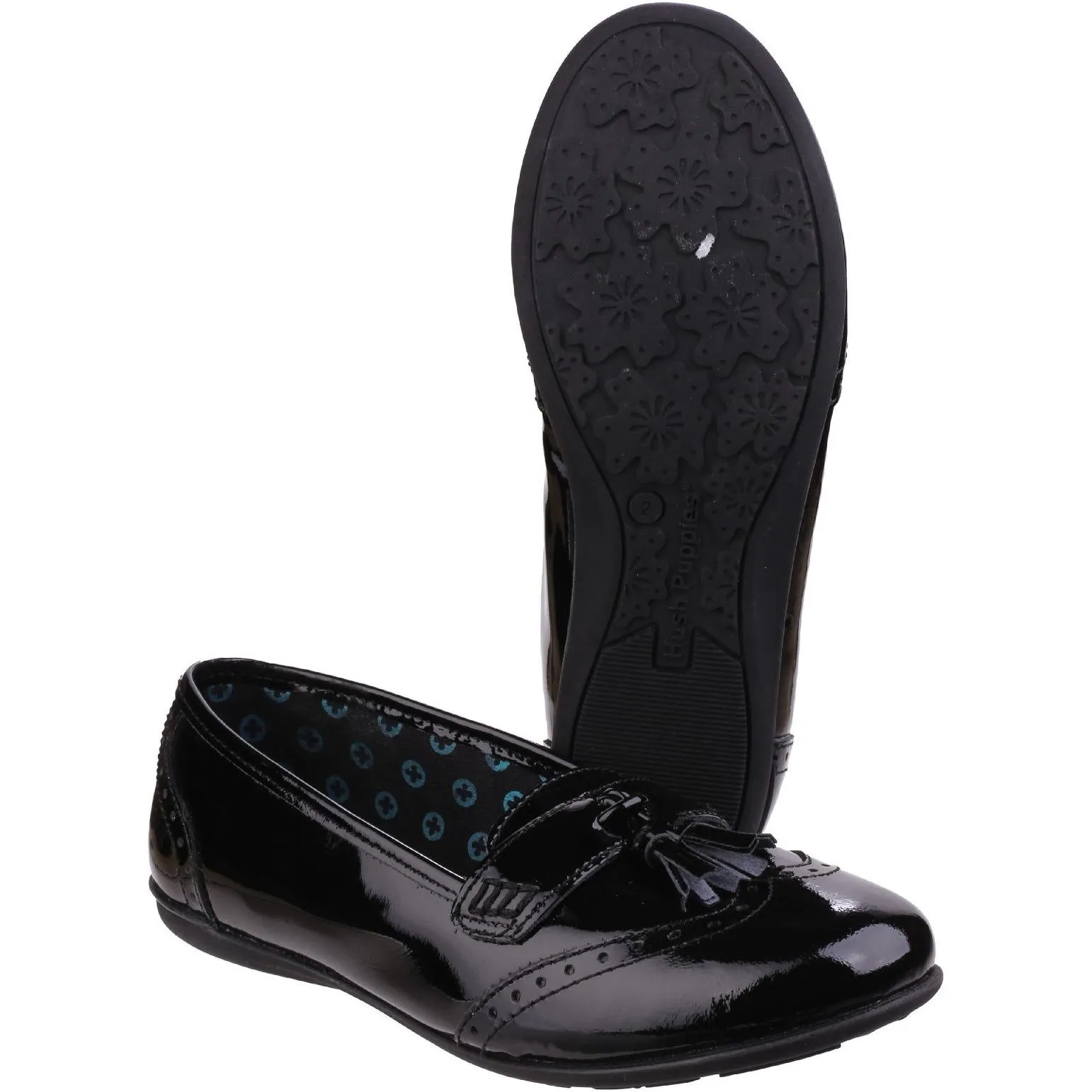 Hush Puppies Esme Junior Patent School Shoe