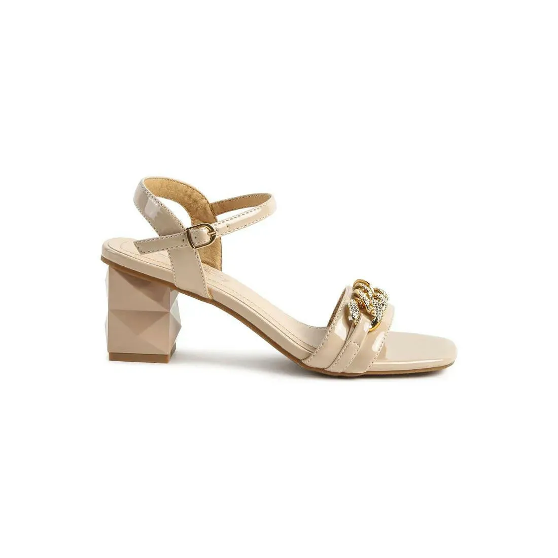 Illusion Metal Chain Link Fantasy Heel Sandals