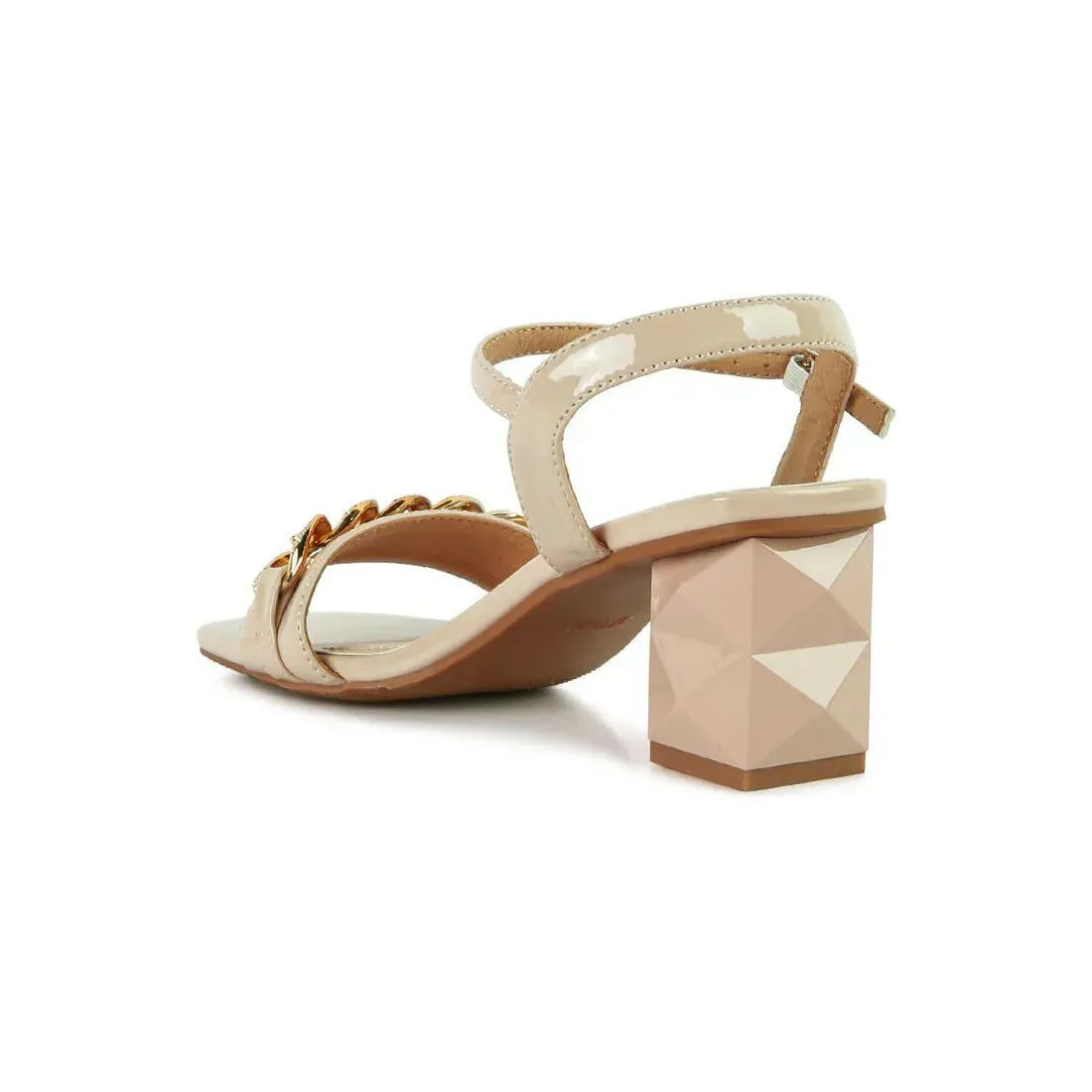 Illusion Metal Chain Link Fantasy Heel Sandals