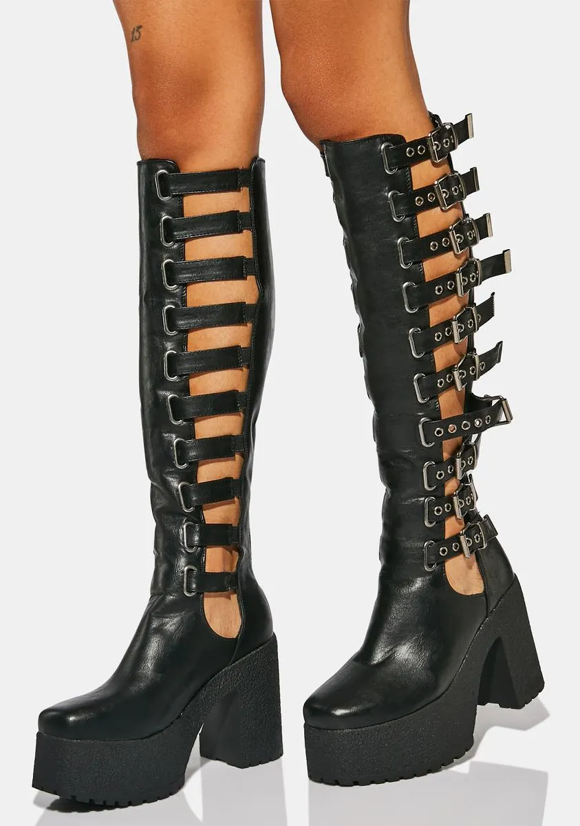 Immortality Knee High Platform Boots