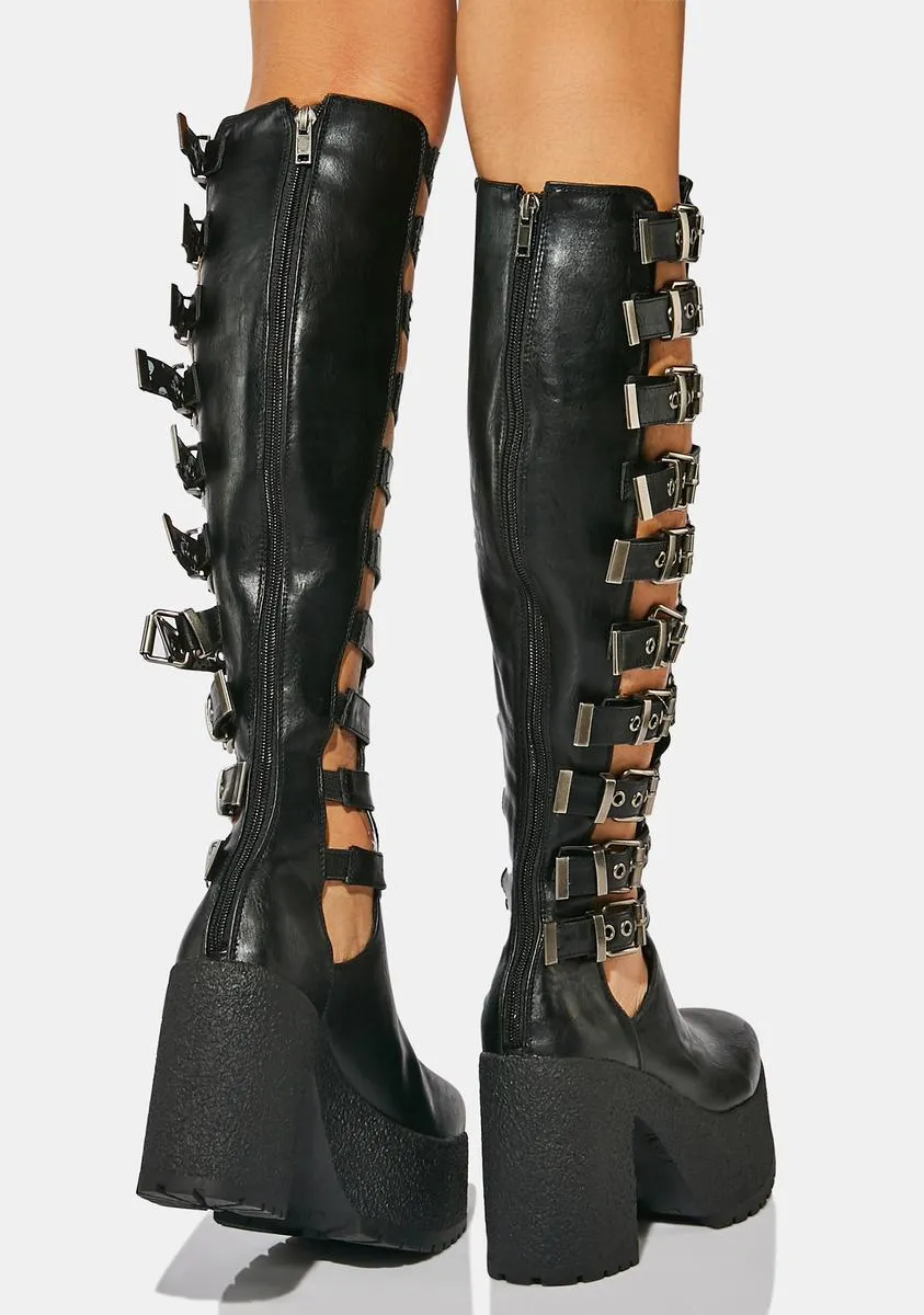 Immortality Knee High Platform Boots