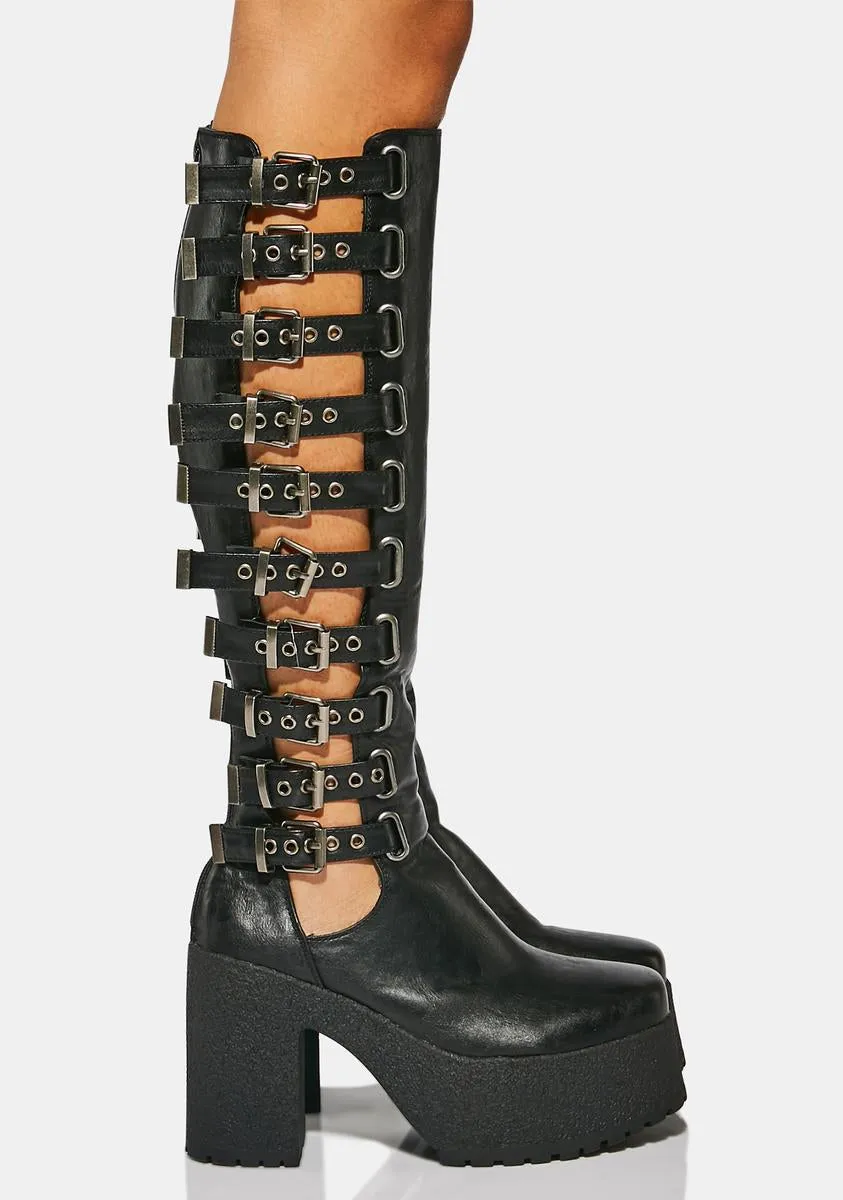 Immortality Knee High Platform Boots