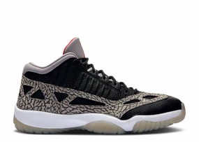 Air Jordan 11 Retro Low IE "Black Cement" (Myrtle Beach Location) cushioned shoes webbing - strap shoes