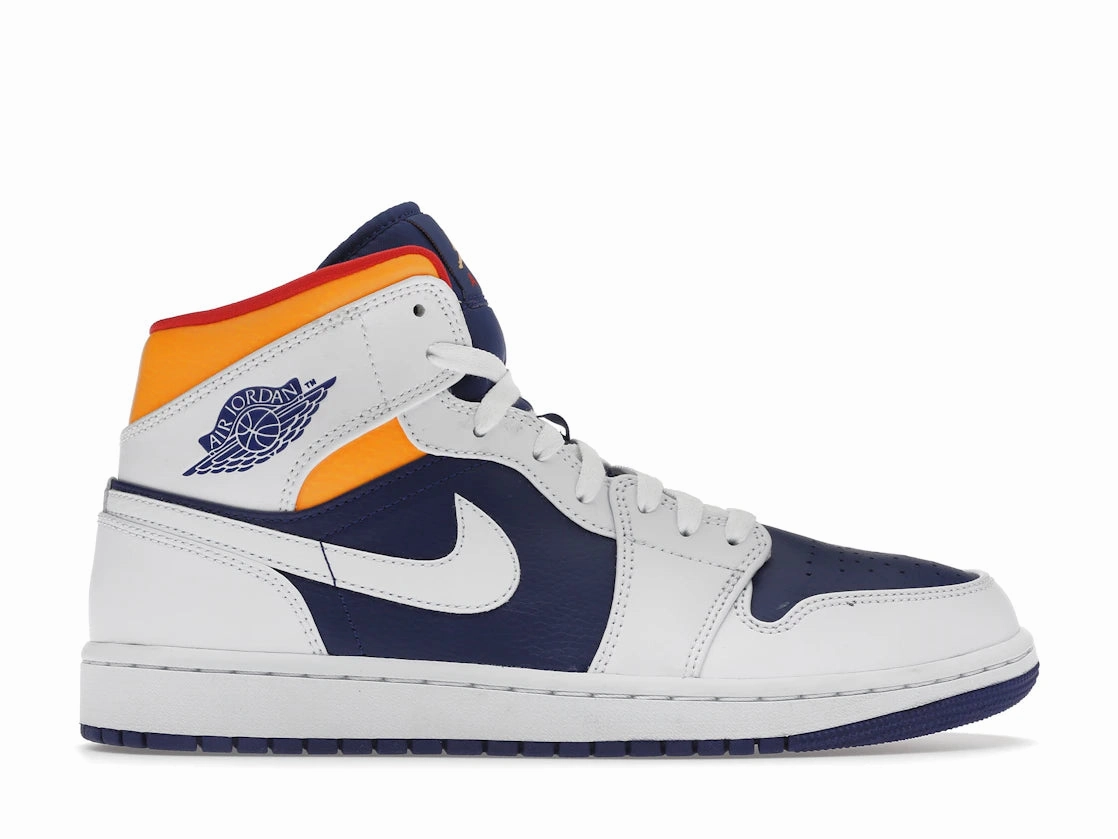 Jordan 1 Mid Royal Blue Laser Orange Reflective details