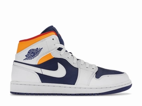 Jordan 1 Mid Royal Blue Laser Orange Reflective details