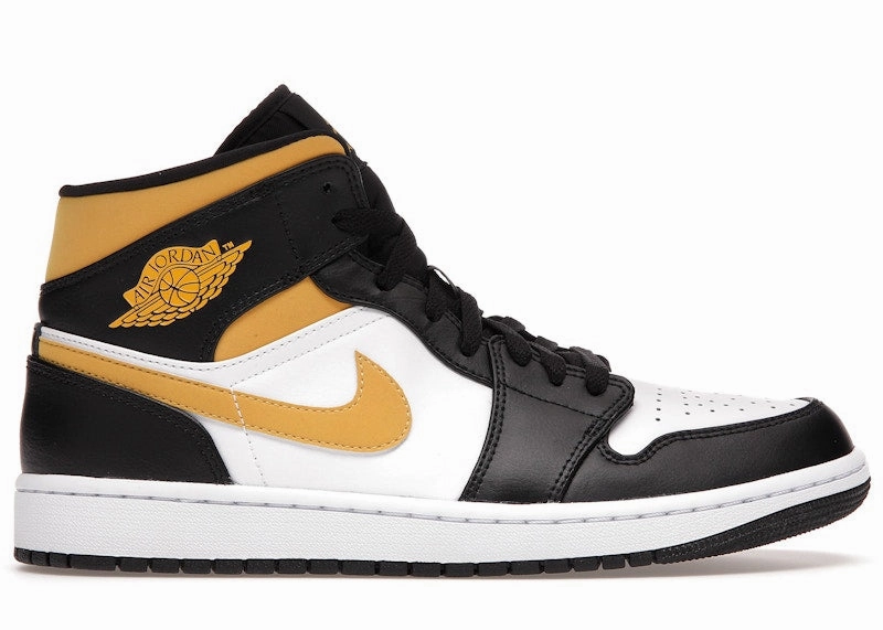 Jordan 1 Mid White Pollen Black Weather Resistant Coating