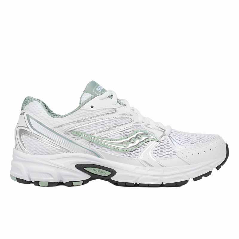 Women's Saucony Ride Millenium 'White/Sage' exceptional breathability Breathable Construction