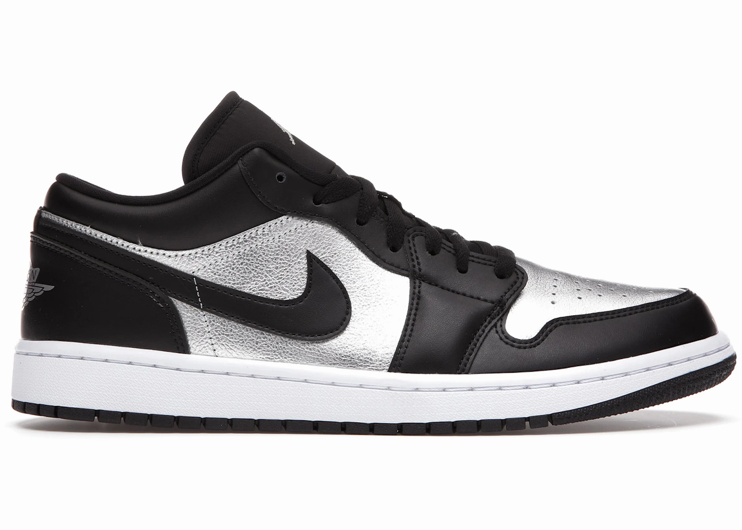 Machine washable Sculpted wear Jordan 1 Low SE Black Metallic Silver