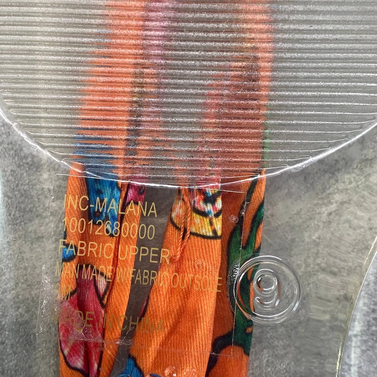 INC INTERNATIONAL CONCEPTS Women's Orange-Clear Seahorse Malana Scarf Sandal SZ9
