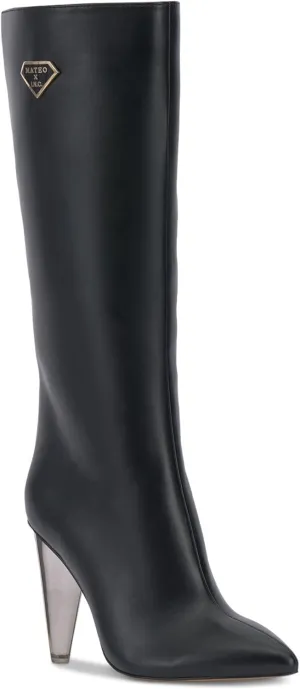 INC Womens Charlotte Faux leather Side Zip Knee-High Boots