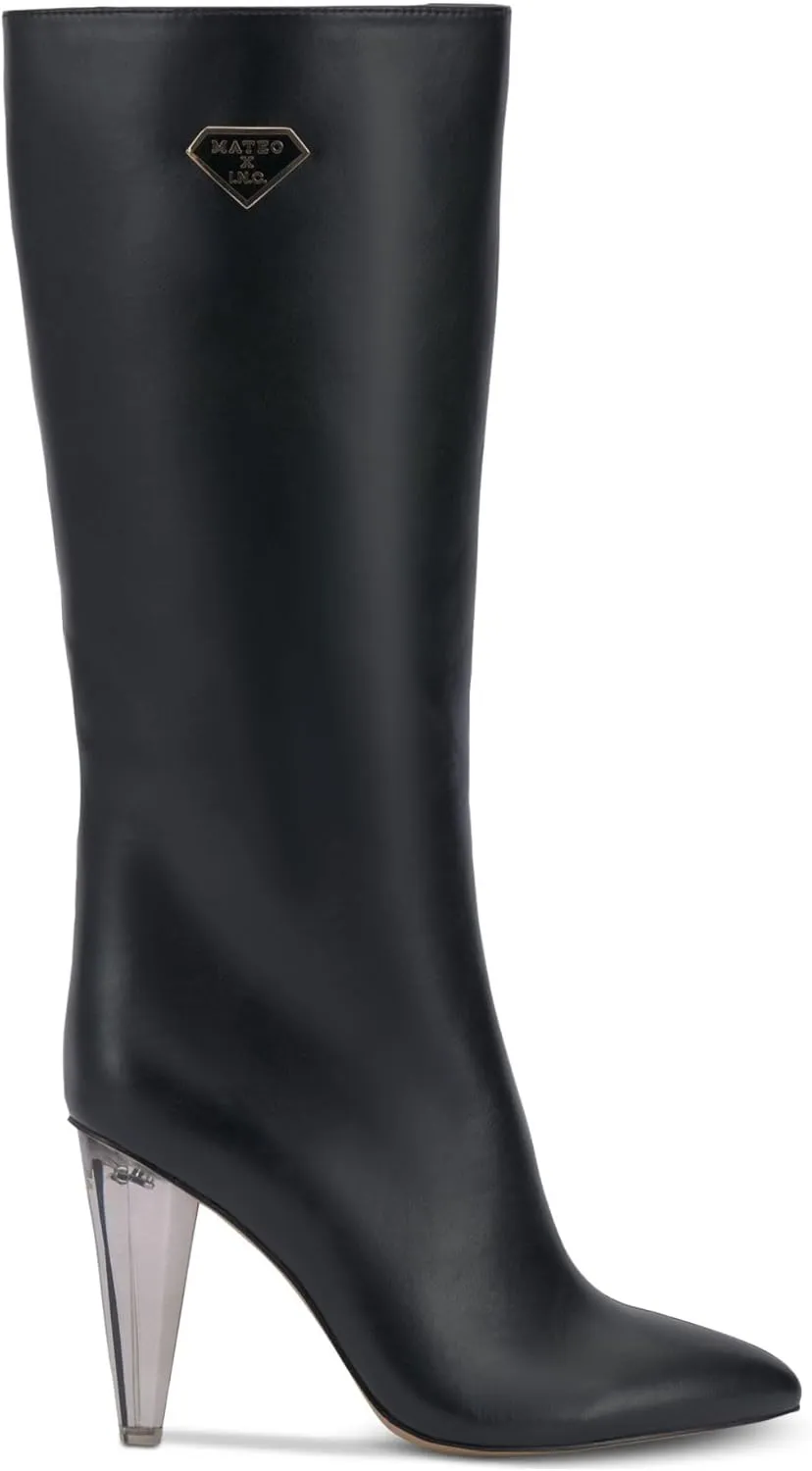 INC Womens Charlotte Faux leather Side Zip Knee-High Boots