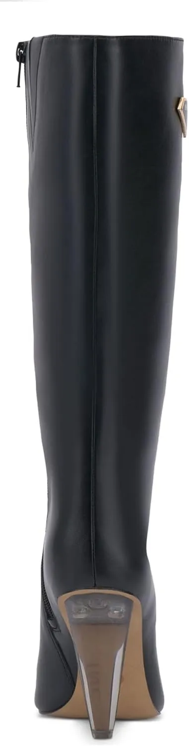 INC Womens Charlotte Faux leather Side Zip Knee-High Boots