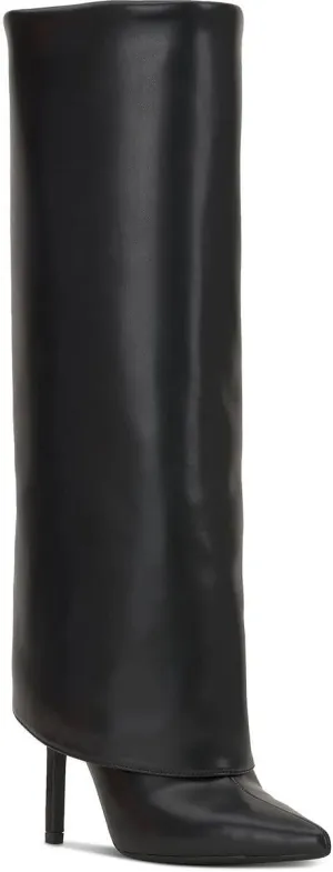 INC Womens SKYLARP Wide Calf Faux Leather Knee-High Boots