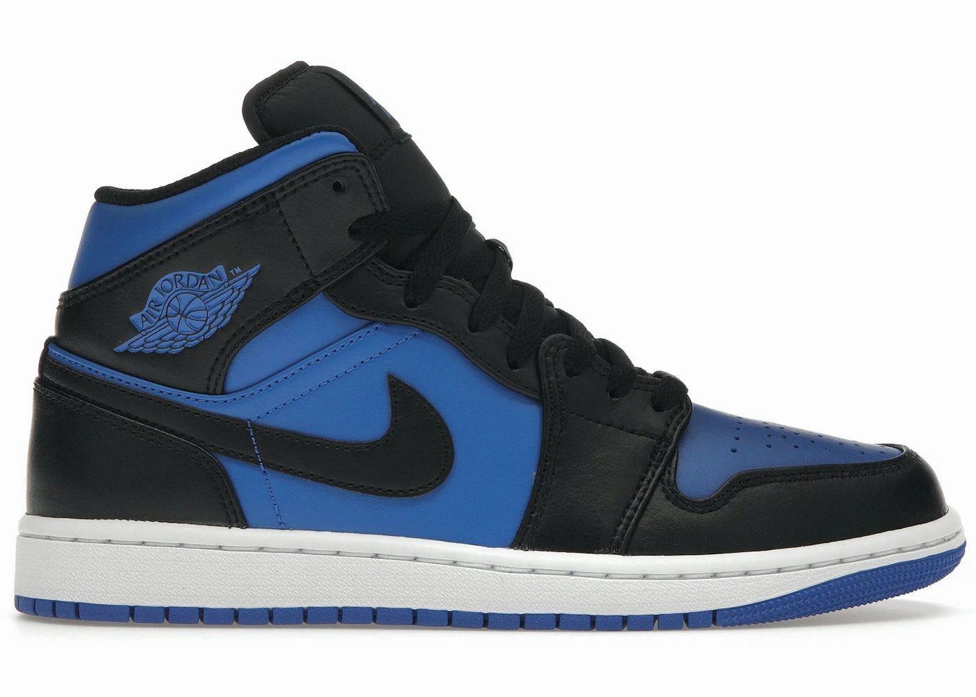 Jordan 1 Mid Black Royal Blue Comfort Cushion