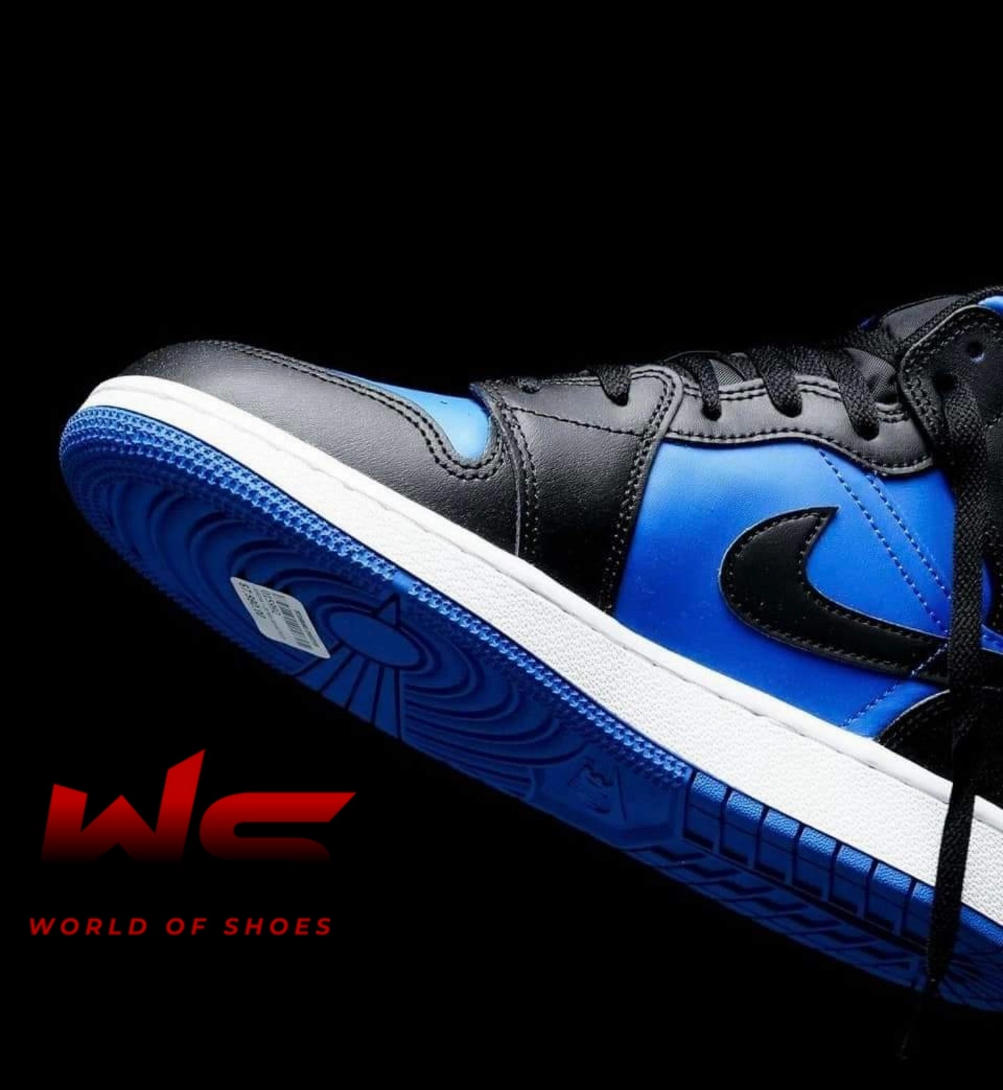Jordan 1 Mid Black Royal Blue Smooth Outsole