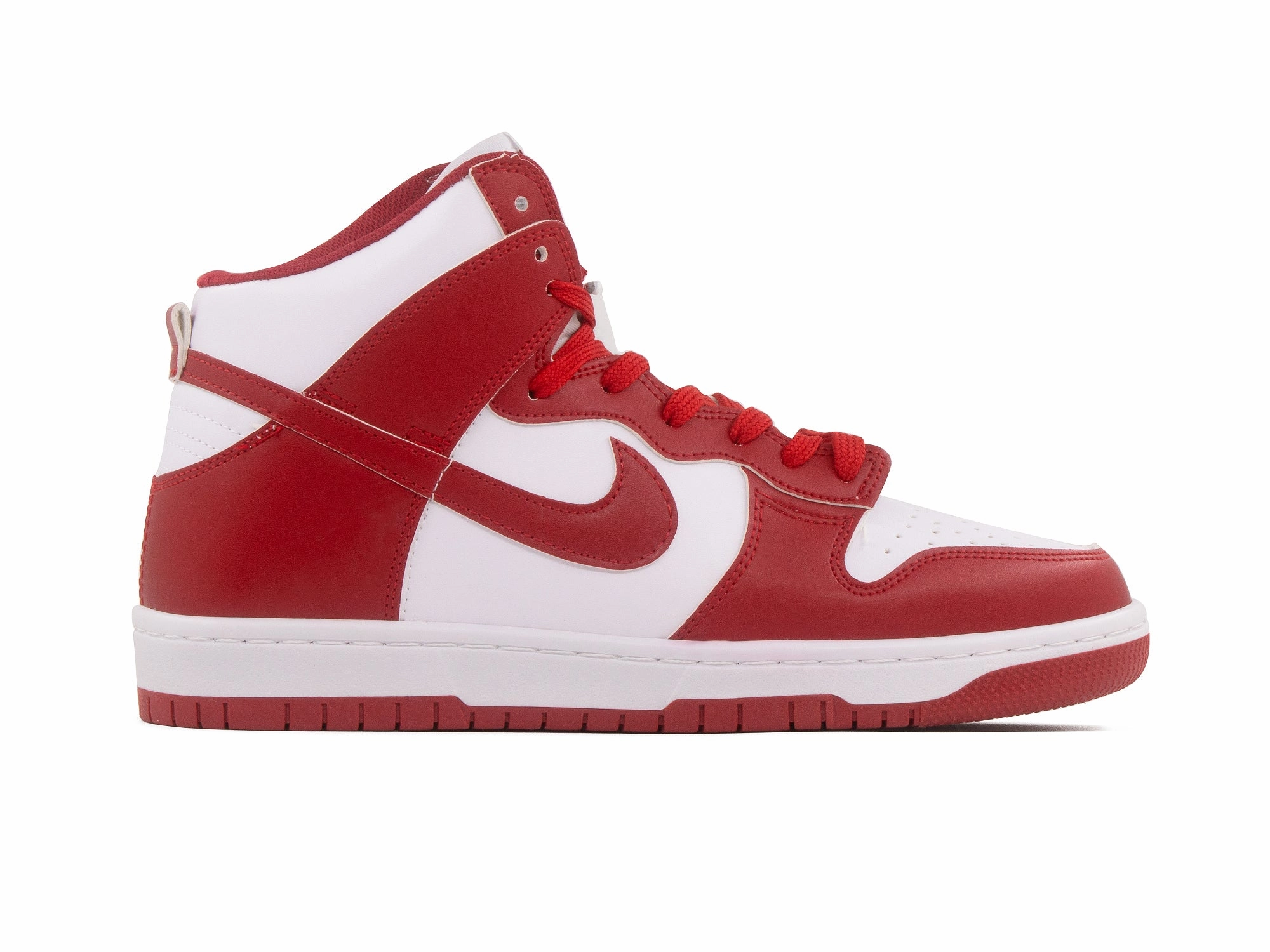 Tenis Dunk Bota Blanco Rojo Recovery perforated - upper shoes