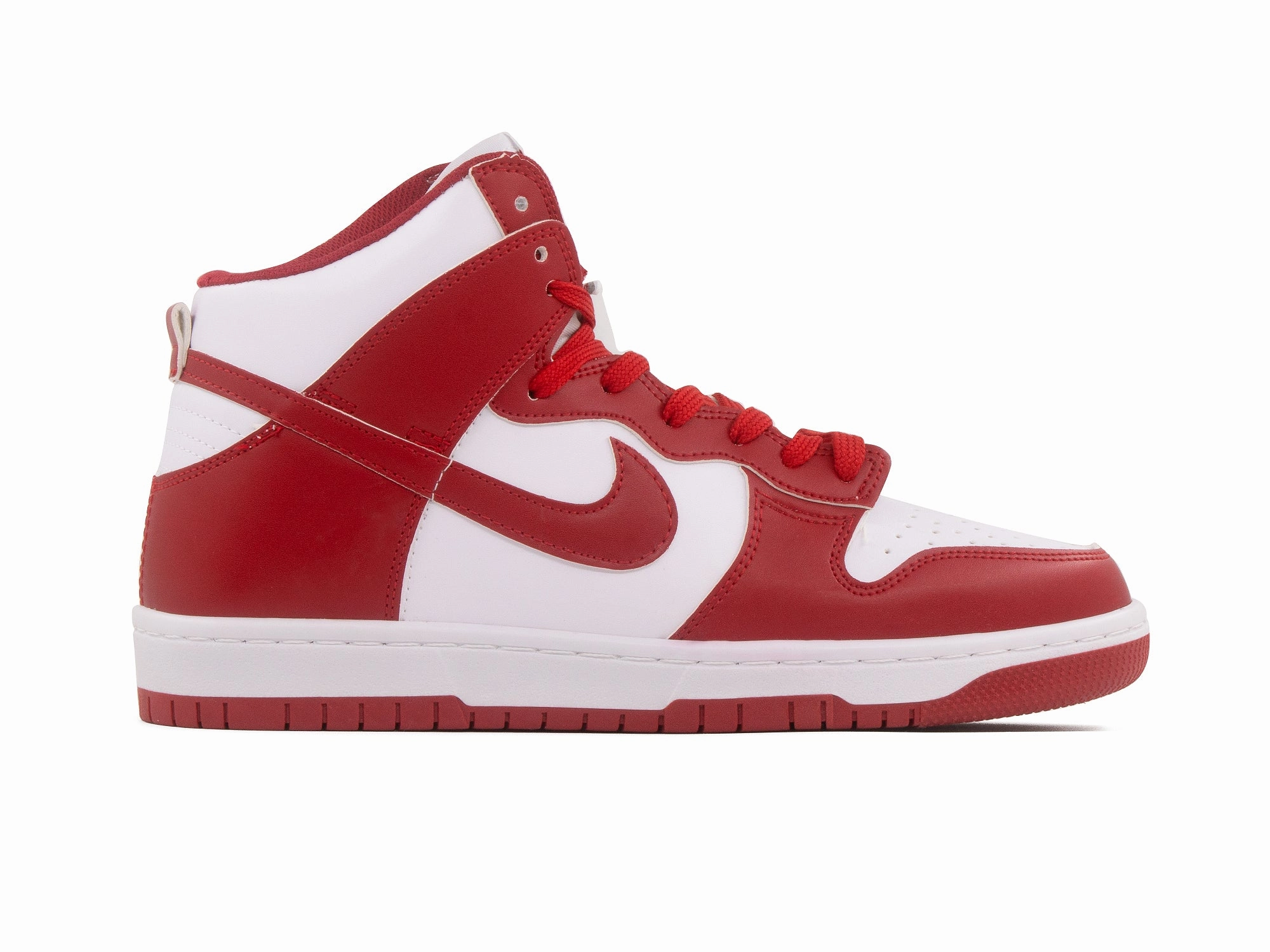 Tenis Dunk Bota Blanco Rojo running in triathlons shoes safety reflective