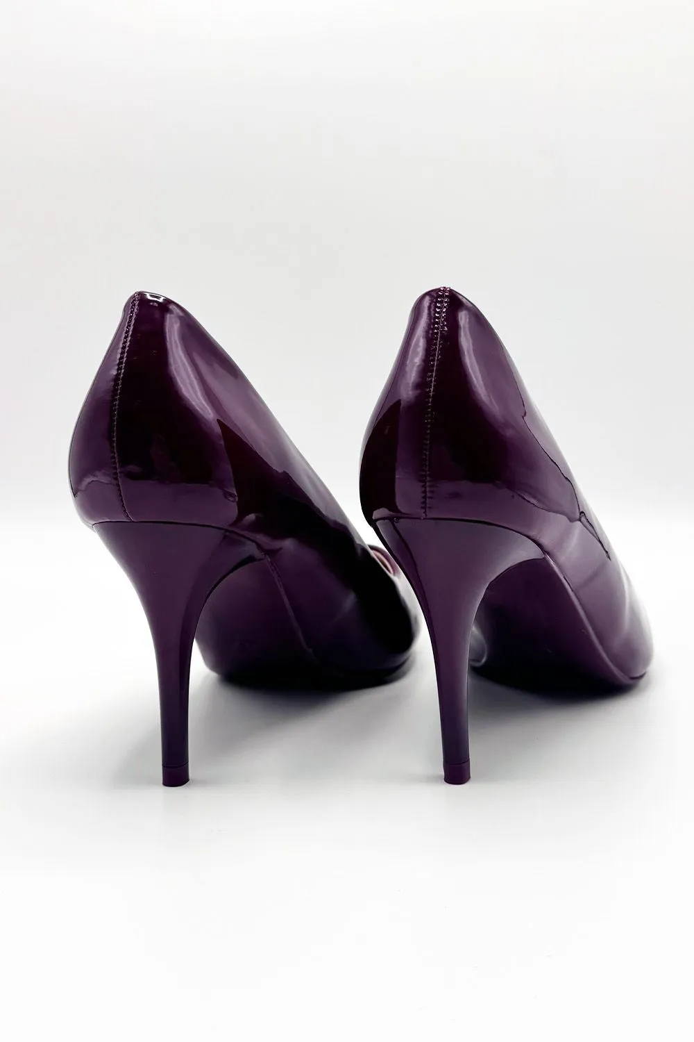 Ingrid Pointed Toe Court Heels in Wine
