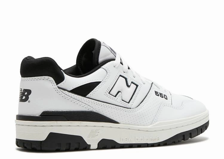Curved Heel Counter New Balance 550 White Black