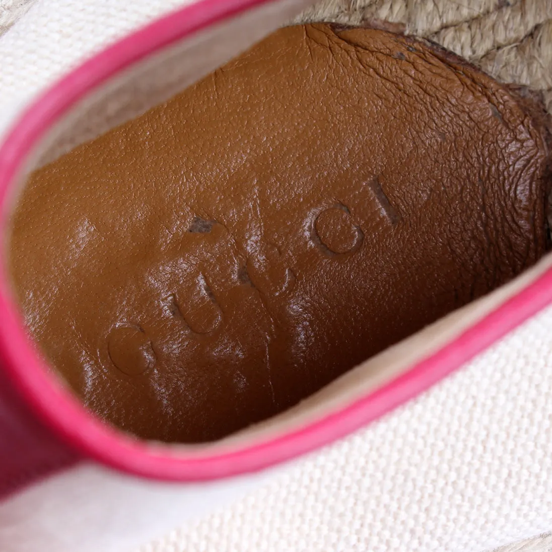 Interlocking Gucci Leather/Canvas Espadrilles Size 42