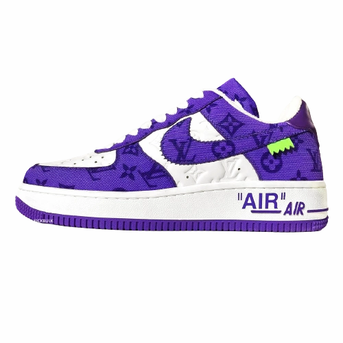 Eco Build OrthoticFriendly AF1 x OW by Virgil - Purple Customs