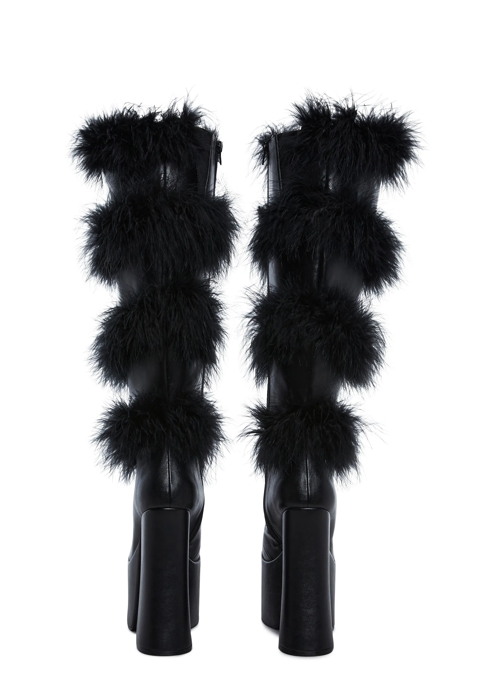 It's Cold Outside Platform Boots - Black