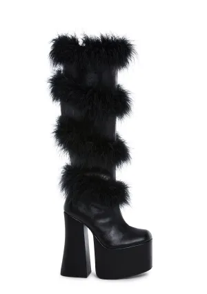 It's Cold Outside Platform Boots - Black