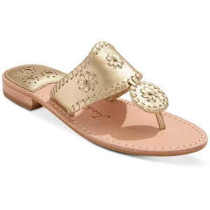 Jack Rogers Womens Jacks Flat Sandal Leather Slip On Thong Sandals
