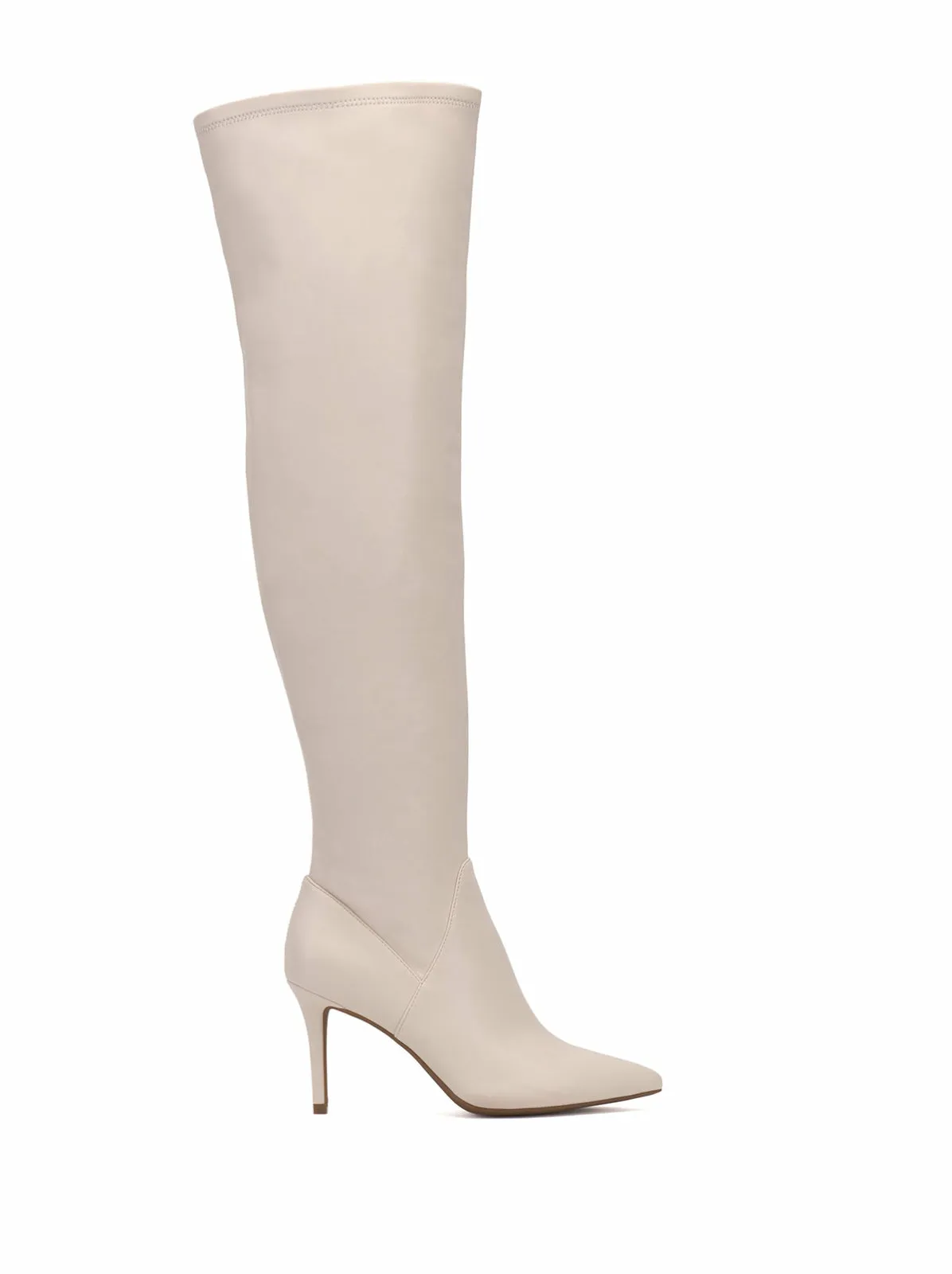 Jessica Simpson Over the Knee Boot Abrine Chalk Nude Side Pointed Toe Tall Boots