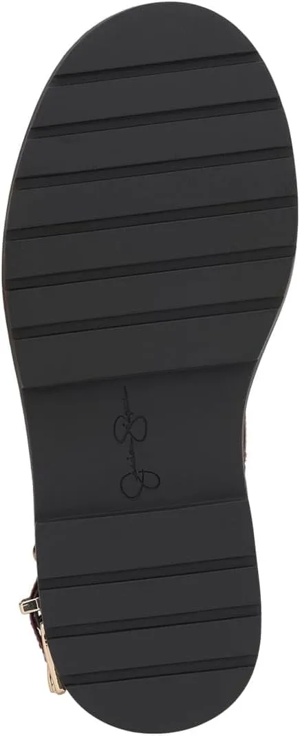Jessica Simpson Womens Zipper Faux Leather Combat & Lace-Up Boots