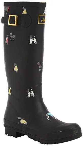 Joules Welly Print Women's Rubber Rain Boots Waterproof