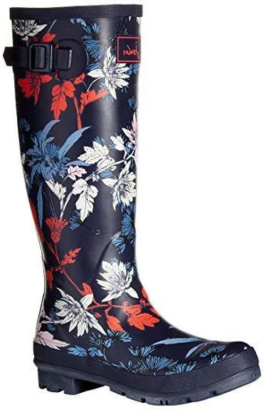 Joules Welly Print Women's Rubber Rain Boots Waterproof