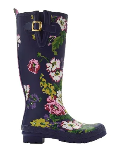 Joules Welly Print Women's Rubber Rain Boots Waterproof