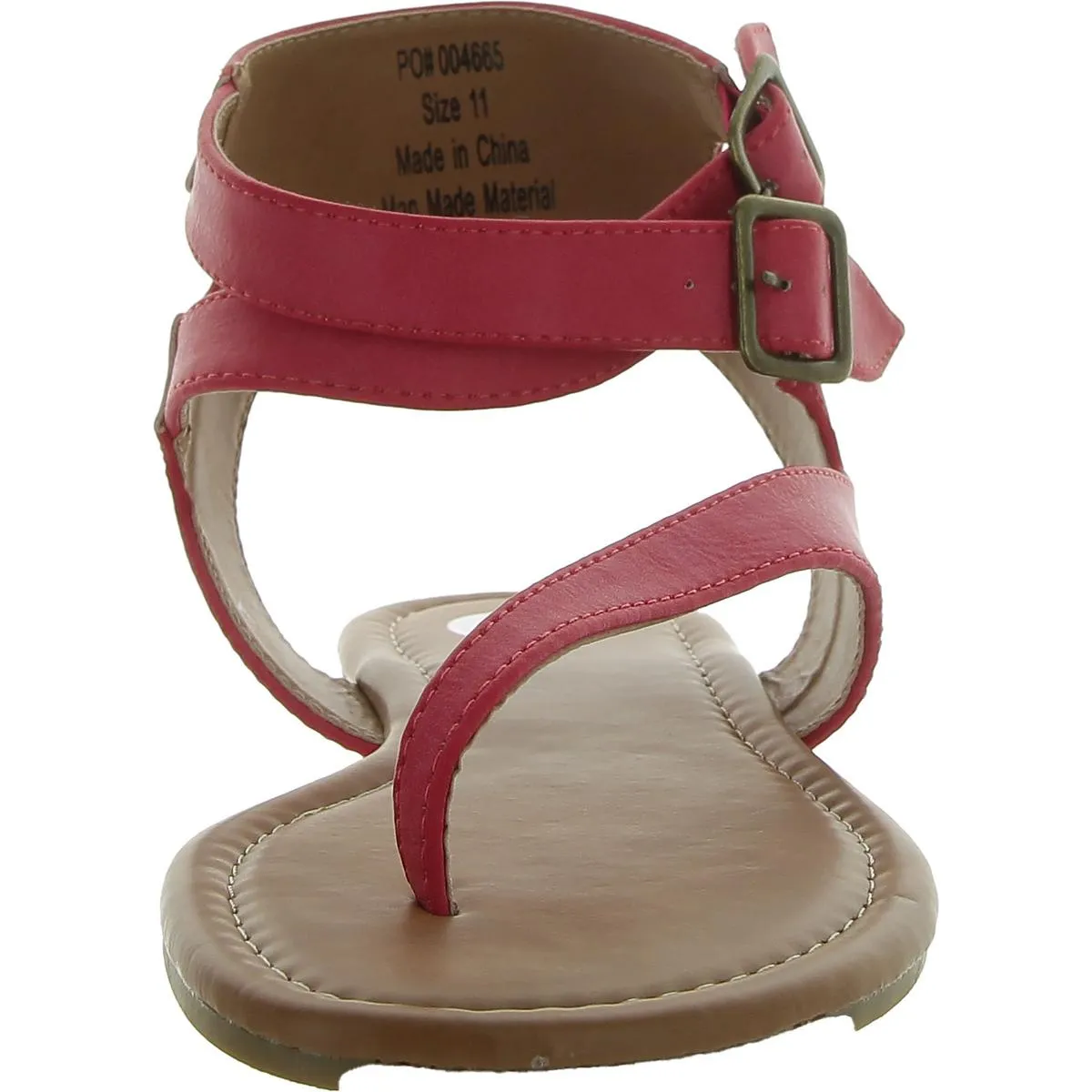 Journee Collection Womens Faux Leather Ankle Thong Sandals
