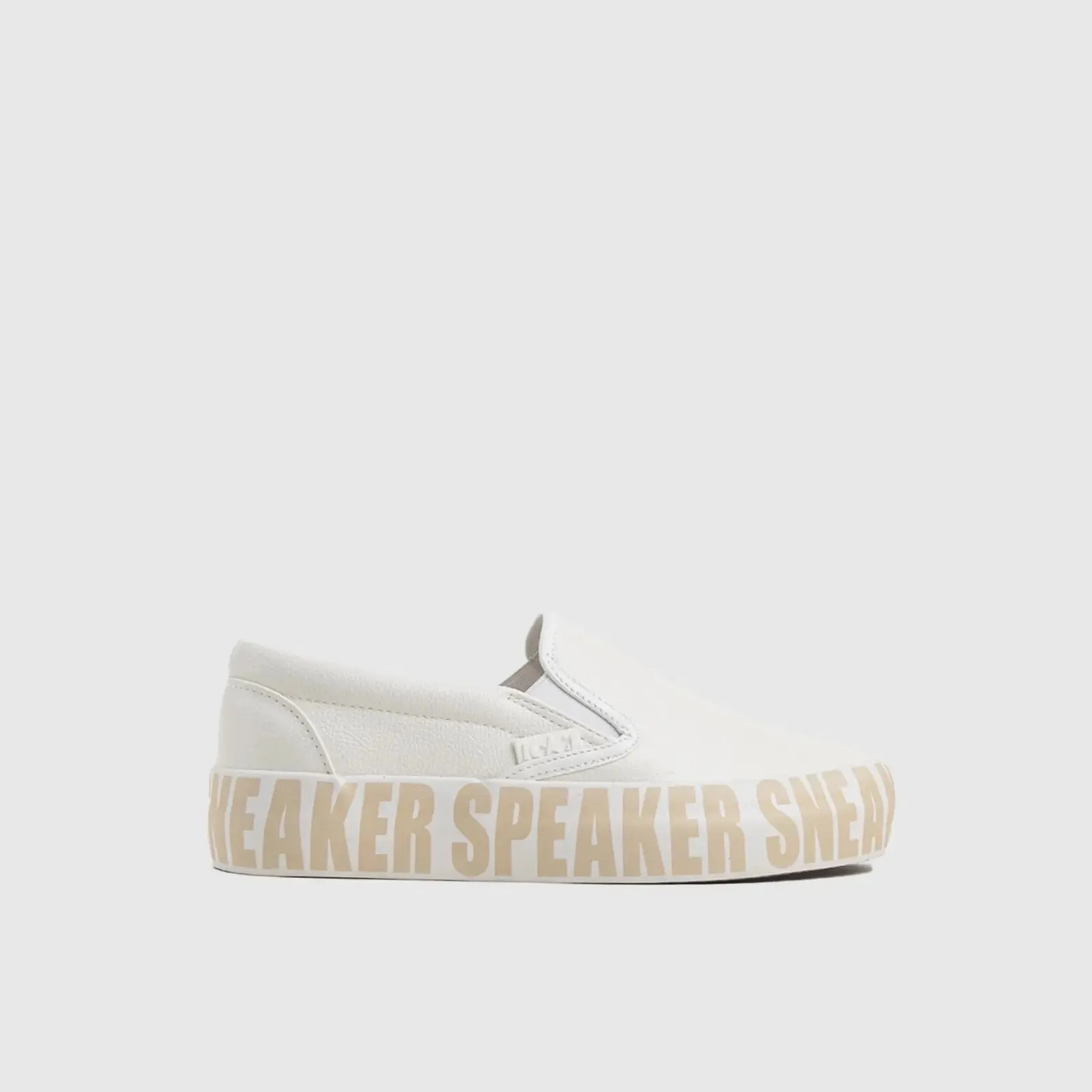 K7 Cecco Print White/Beige Statement Sneakers