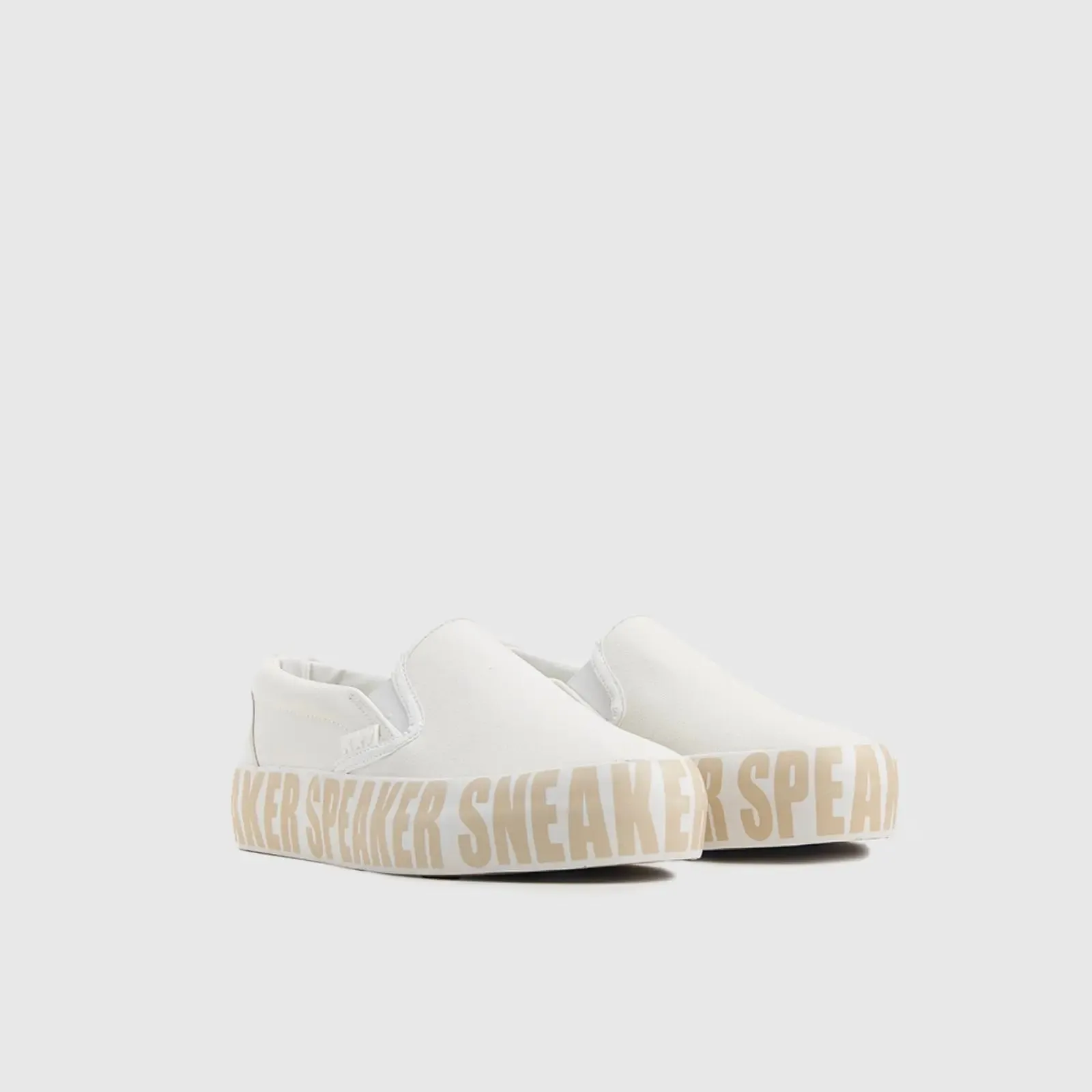 K7 Cecco Print White/Beige Statement Sneakers