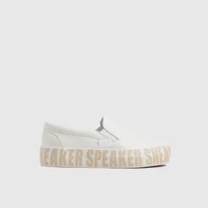 K7 Cecco Print White/Beige Statement Sneakers