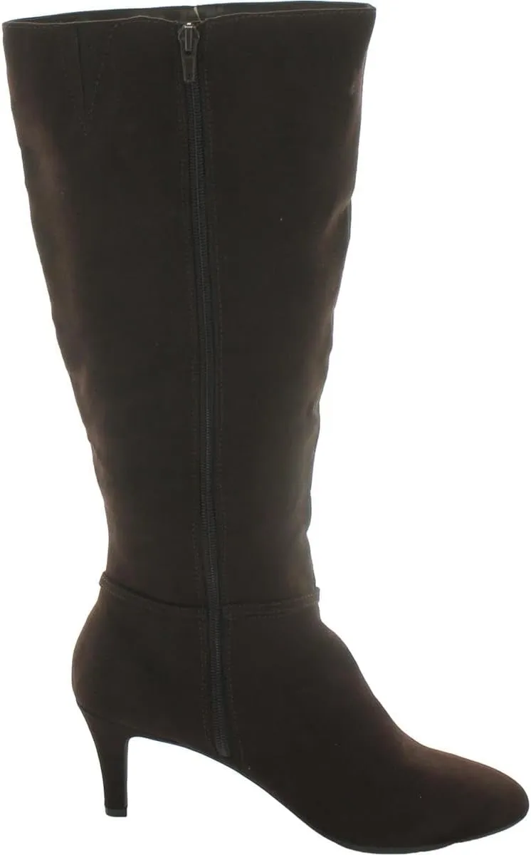 Karen Scott Womens Hanna Faux Leather Tall Mid-Calf Boots