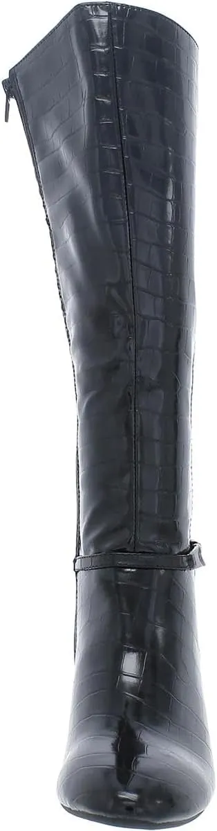 Karen Scott Womens Hanna Faux Leather Tall Mid-Calf Boots
