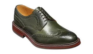 Kelmarsh - Olive Green Grain Wingtip Brogue