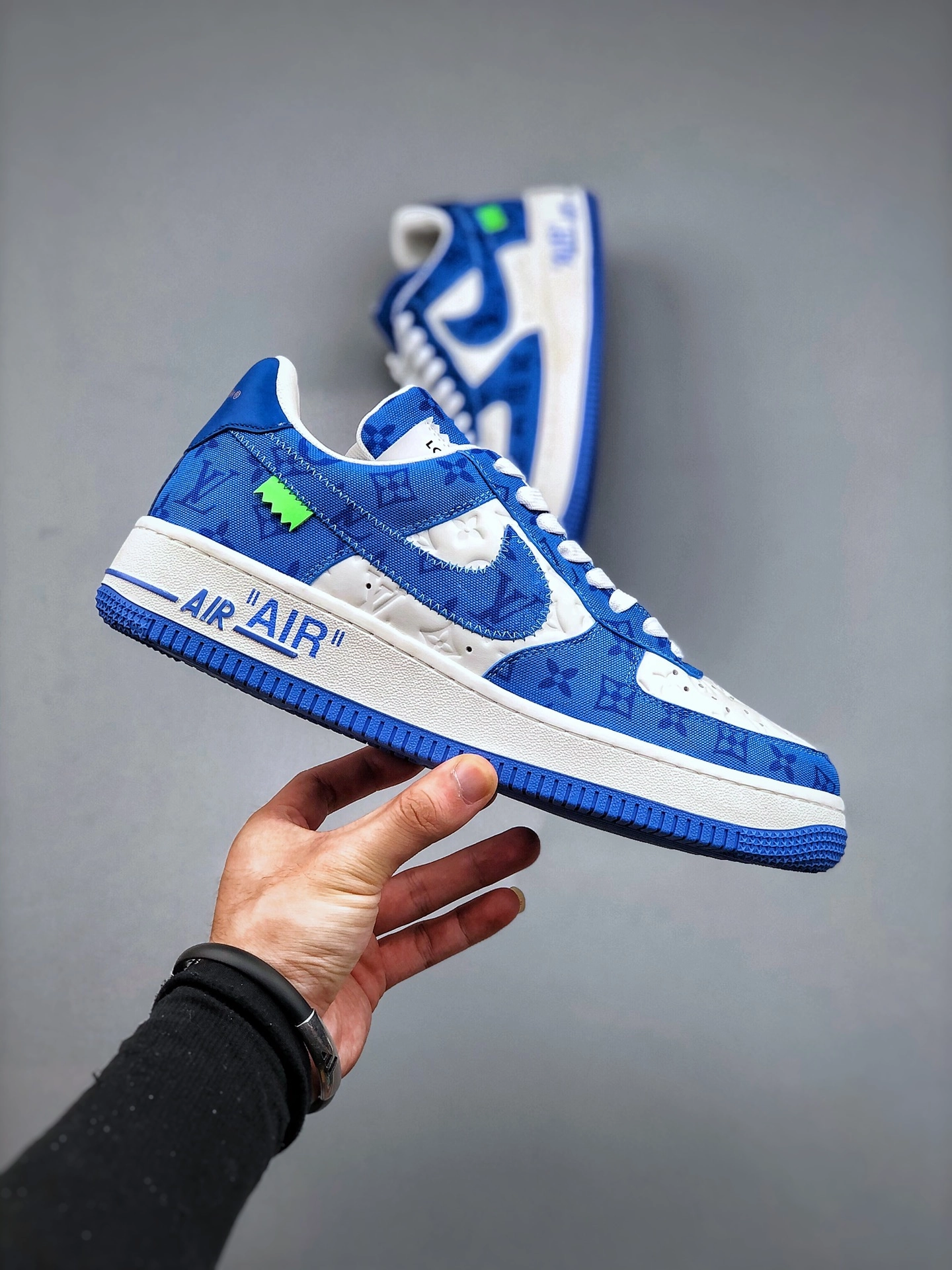 Torsion Stability Moisture Wicking Liner AF1 x OW by Virgil - Blue Customs