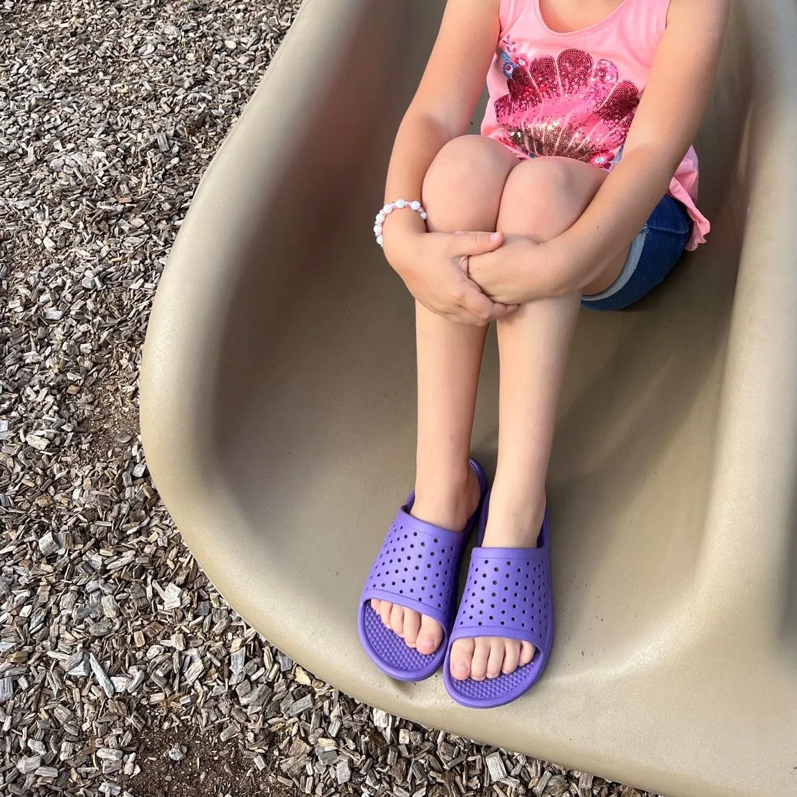 Kid's Ara Perforated Slide with Everywear® Technology