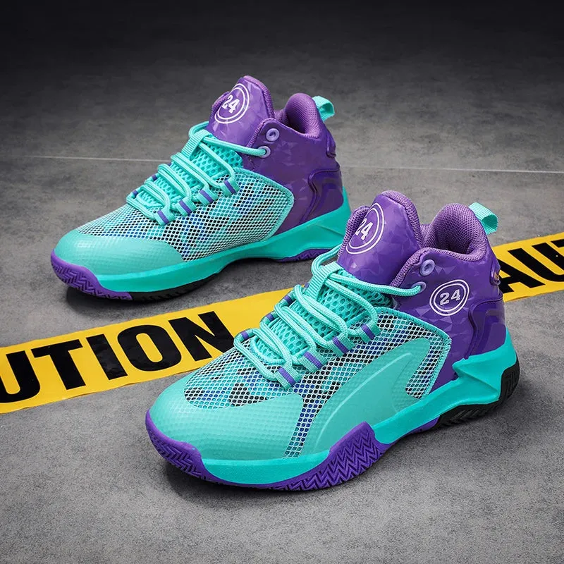 Kids Basketball Shoes - Boys' Non-Slip Outdoor Leather Sneakers | Child Sport Trainer