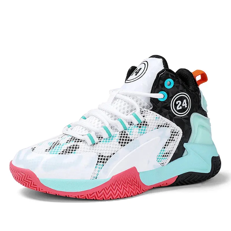 Kids Basketball Shoes - Boys' Non-Slip Outdoor Leather Sneakers | Child Sport Trainer