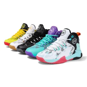 Kids Basketball Shoes - Boys' Non-Slip Outdoor Leather Sneakers | Child Sport Trainer